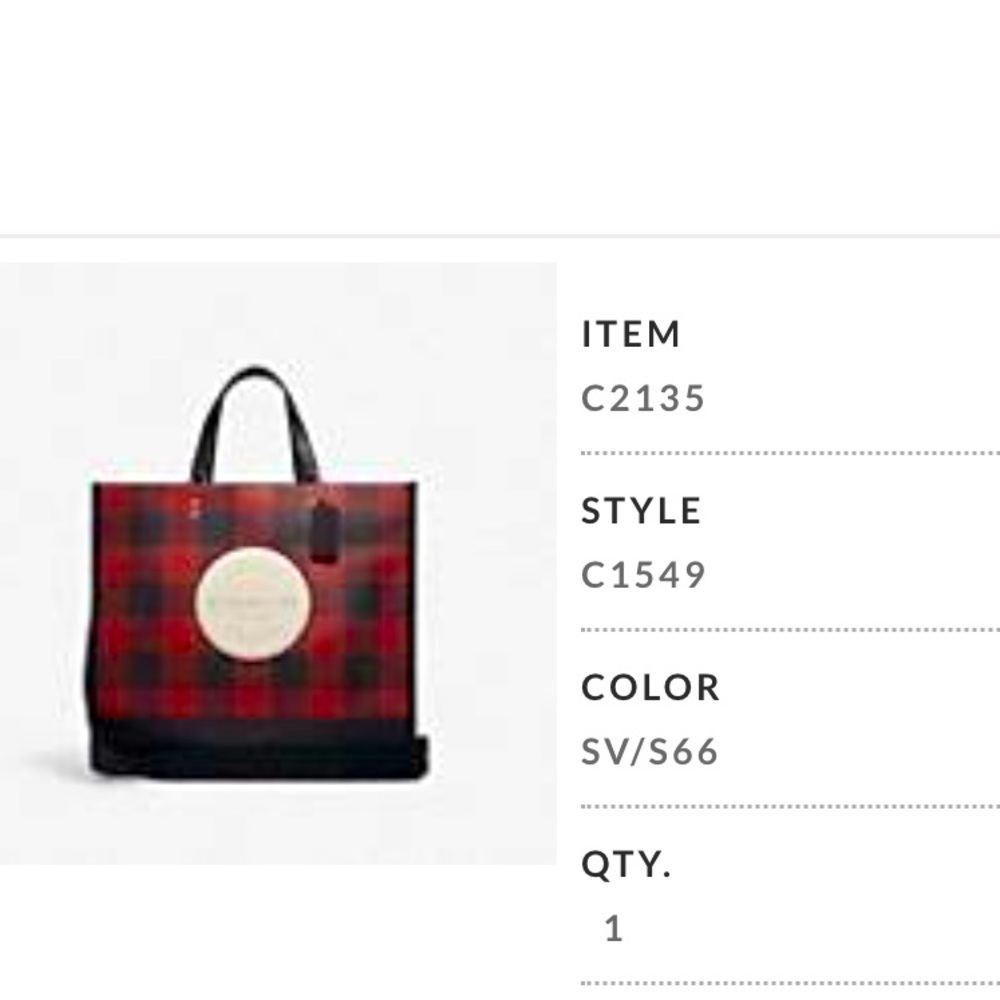 COPY - Plaid coach purse